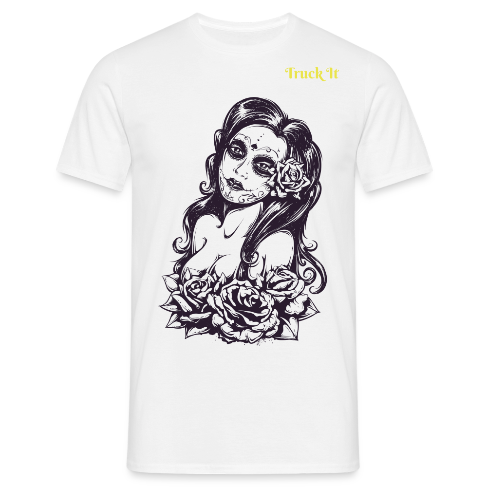 Men's candy skull T-Shirt - white