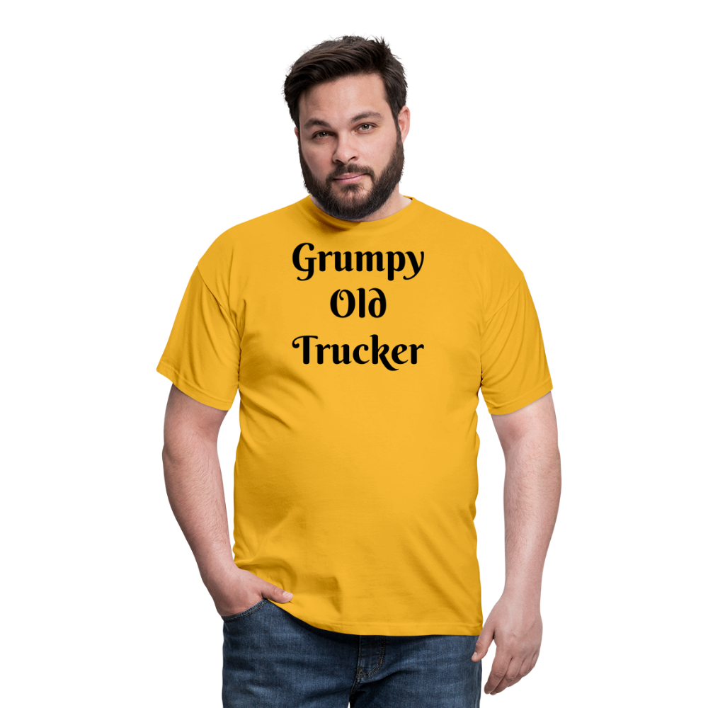 Grumpy old trucker Men's T-Shirt - yellow