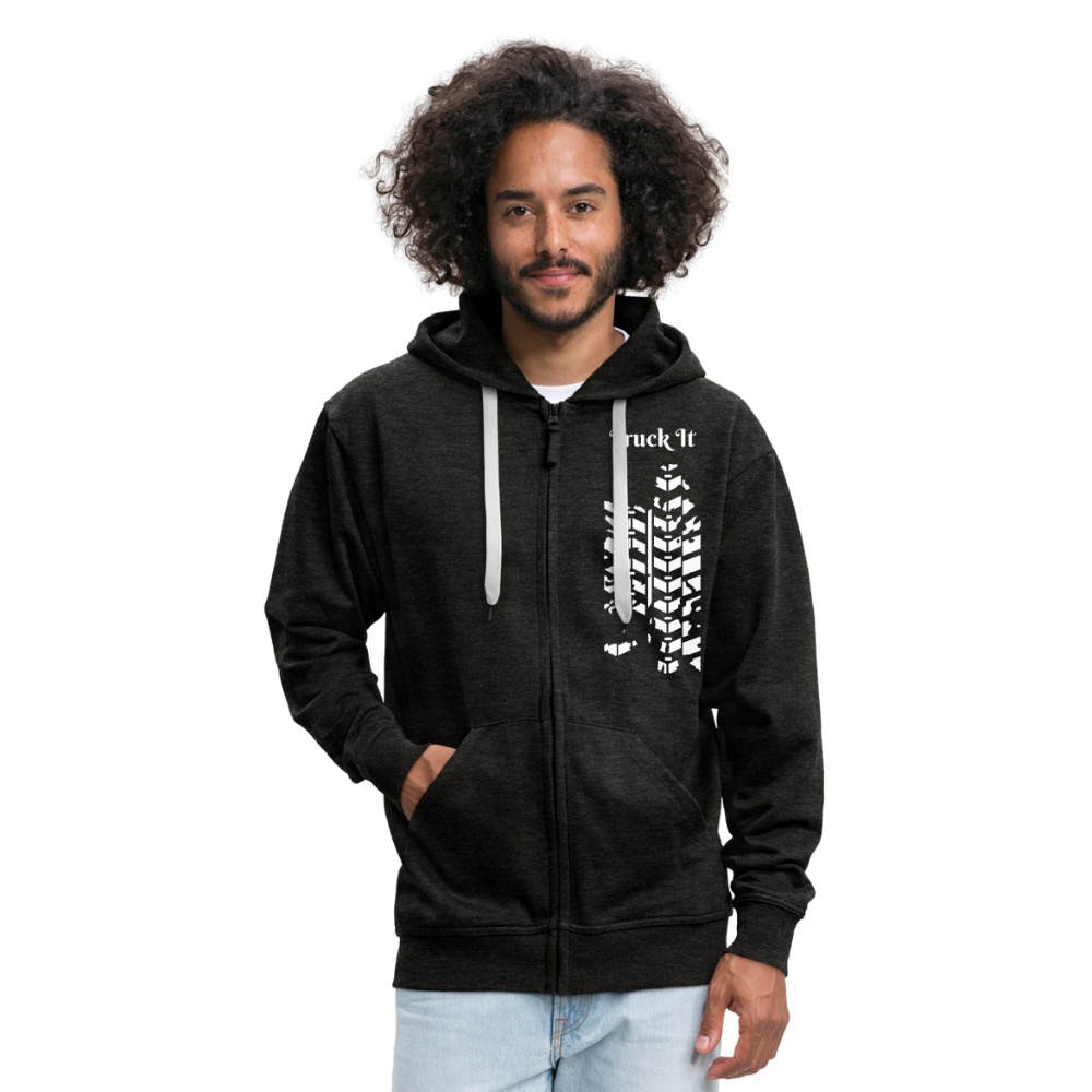 Men's Premium Hooded Jacket - charcoal grey